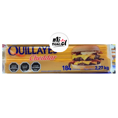 QUESO CHEDDAR LAMINADO QUILLAYES  [8X2.27KG.]