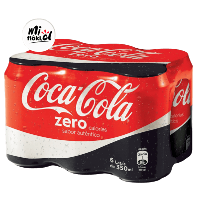 Six Pack Coca Cola Zero 6X350