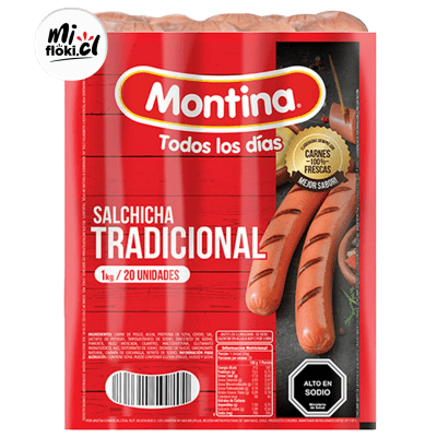 Salchicha Montina Tradicional (20Unid) 1kg1