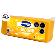 QUESO CHEDDAER LAMINADO 1,92 KG LORELEY [2X1,92KG]