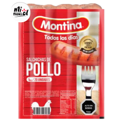 Salchicha Montina Pollo (20 Unid) 1kg