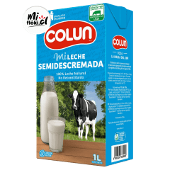 Leche Semidescremada Colun 1lts