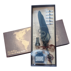 Kit de Caligrafia Latin Calligraphy  Inicial + portaplumas y tintero
