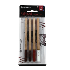 Giorgione,  Blister 4 Lapices Carboncillos Sepia, Sanguinea y Blanco