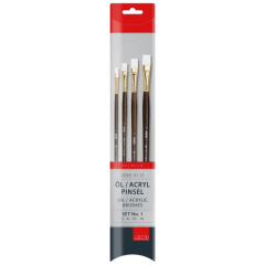 SET 4 PINCELES PLANOS AMI