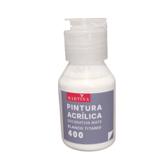 Pintura Acrílica Decorativa Mate 70 ml Blanco Titaneo