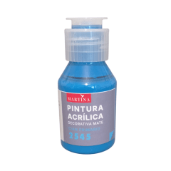 Pintura Acrílica Decorativa Mate 70 ml Cian Primario