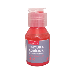 Pintura Acrílica Decorativa Mate 70 ml Rojo Bermellón