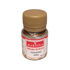 Martina, Pintura Metálica 30 ml, PLATA INTENSO
