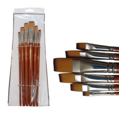 SET 6 PINCELES PLANOS MARTINA