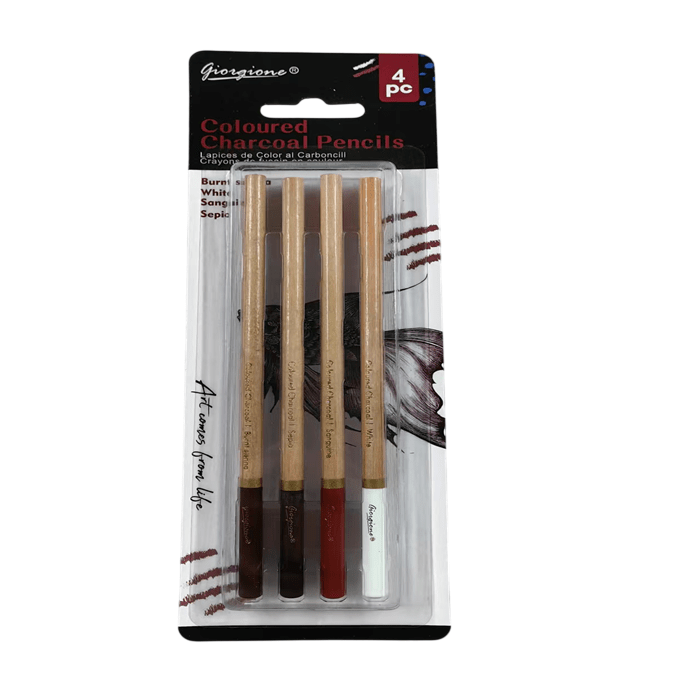 Giorgione,  Blister 4 Lapices Carboncillos Sepia, Sanguinea y Blanco1