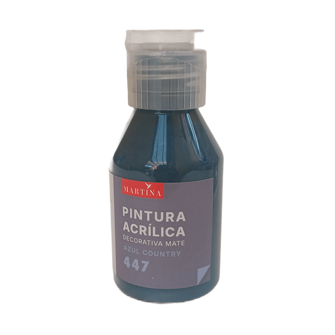Pintura Acrílica Decorativa Mate 100 ml Azul Country1