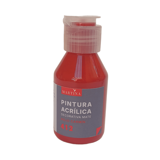 Pintura Acrílica Decorativa Mate 100 ml Rosa Carmín1