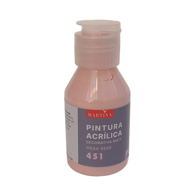 Pintura Acrílica Decorativa Mate 100 ml Rosa Bebé1