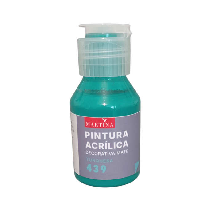 Pintura Acrílica Decorativa Mate 70 ml Turquesa1