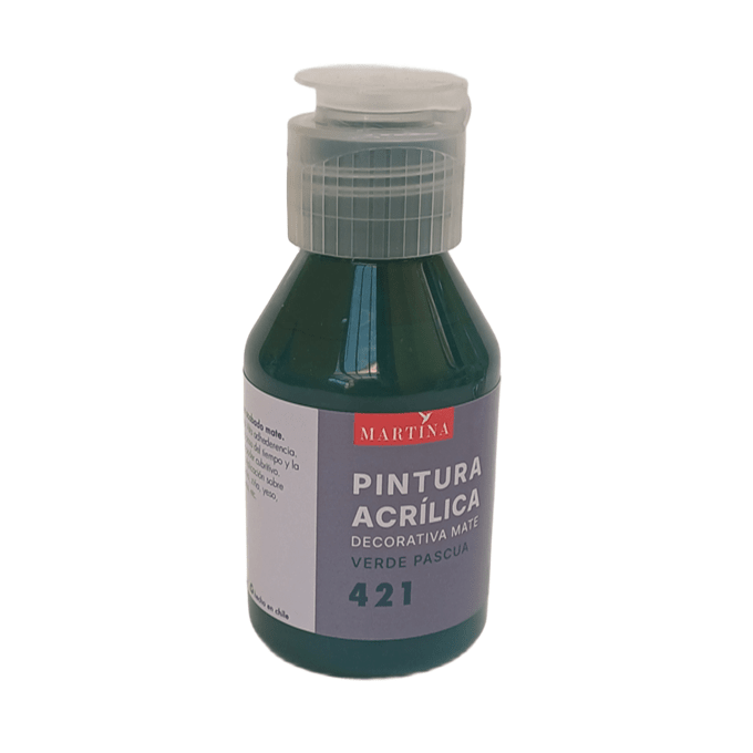 Pintura Acrílica Decorativa Mate 100 ml Verde Pascua1