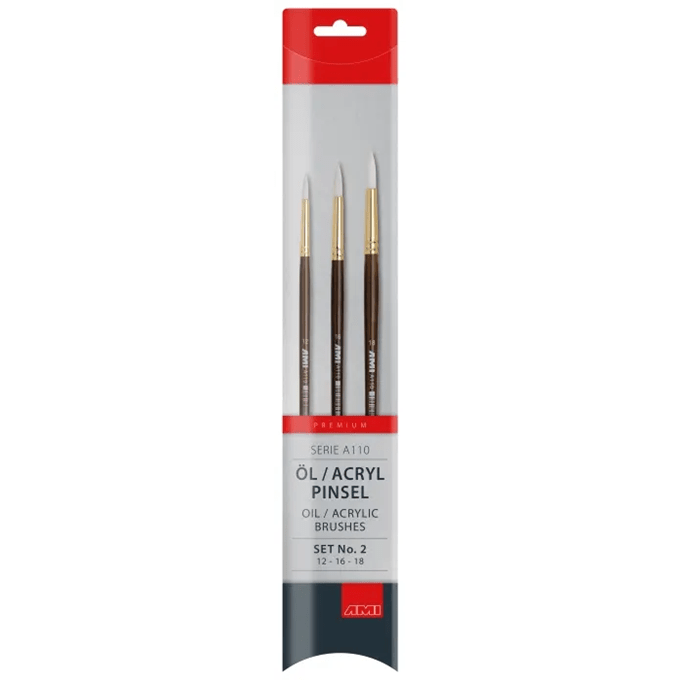 SET 3 PINCELES REDONDOS AMI