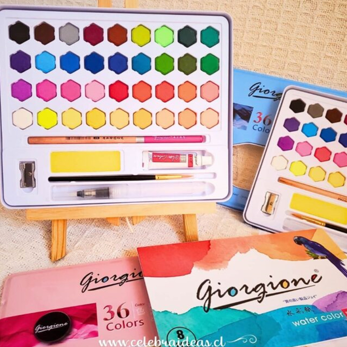 Giorgione,  Iron box 36 Colores Solid watercolor suit