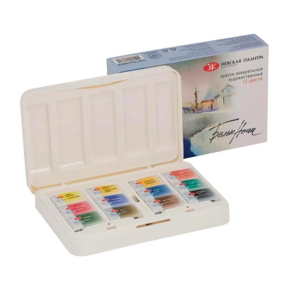 SET ACUARELA WHITE NIGHT EXTRAFINAS 12 PANES RUSAS