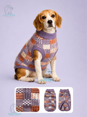 Sweater Tejido Mascota Morado
