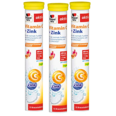 Pack 3 Vitamina C 600 mg + Zinc Efervescente1