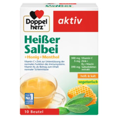 Te Salvia Caliente Mentol + Miel Doppelherz Vitamina C Zinc Sistema Inmunológico