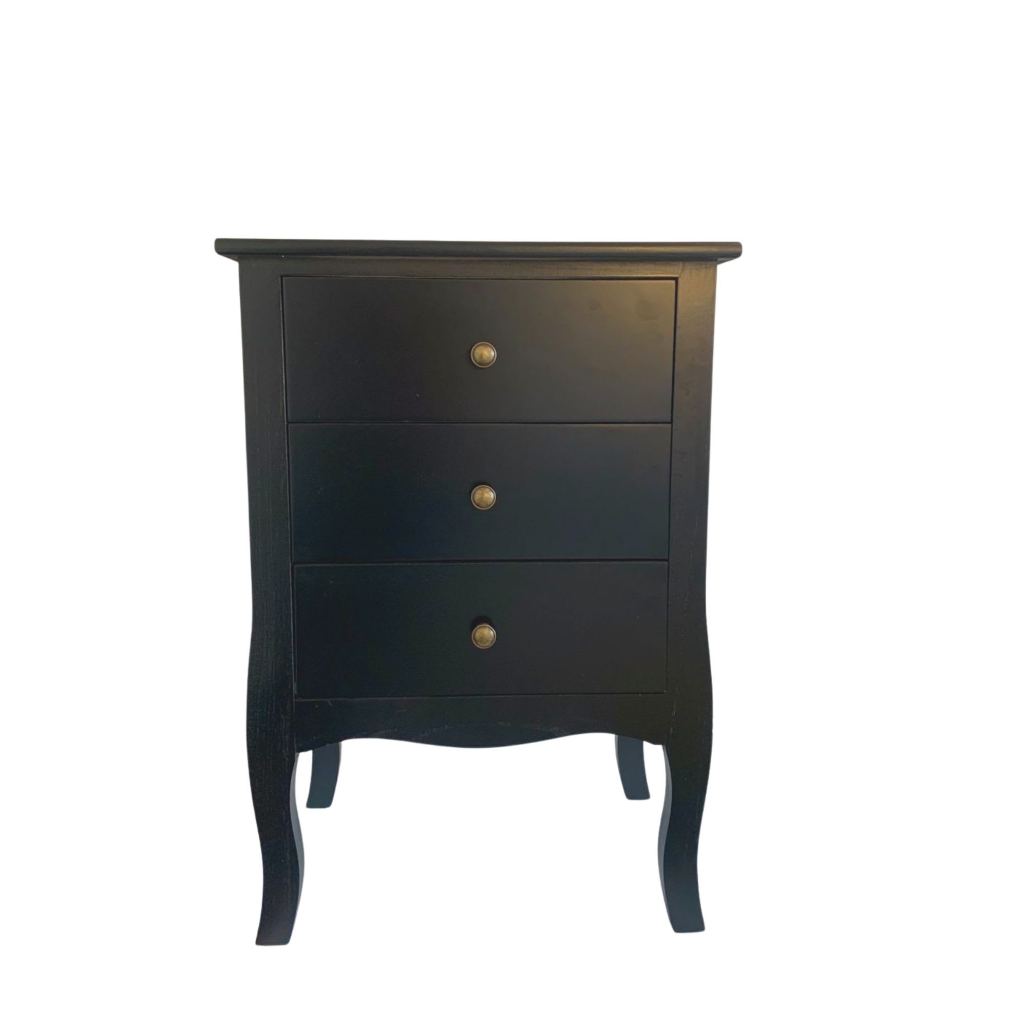 VELADOR DORMITORIO IMPERIA 3 CAJONES NEGRO