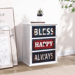 CAJONERA COMODA BLESS 3 CAJONES BLANCO