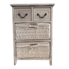 CAJONERA COMODA VIVANCO 2 CAJONES TELA RUSTICO