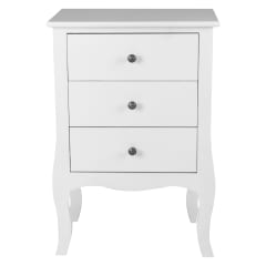 VELADOR DORMITORIO GENOVA 3 CAJONES BLANCO