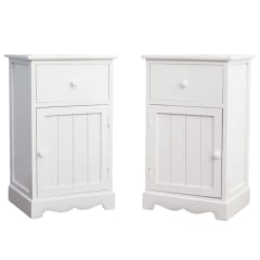 SET 2 VELADORES LIBRERO RENACEN 1 PUERTA 1 CAJON BLANCO