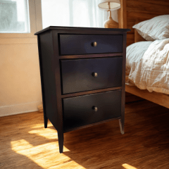 VELADOR DORMITORIO MOCACCINO 3 CAJONES CAFE