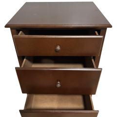VELADOR DORMITORIO MOCACCINO 3 CAJONES CAFE
