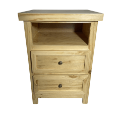 VELADOR DORMITORIO LIBRERO VICENZA 2 CAJONES MADERA NATURAL