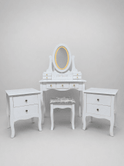 KIT DORMITORIO TOCADOR CATERINA + VELADOR GENOVA 2C