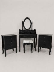 KIT DORMITORIO TOCADOR VANESA + VELADORES IMPERIAS