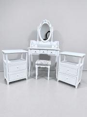 KIT DORMITORIO TOCADOR VICTORIA +  VELADORES PALLAVACINI 2C