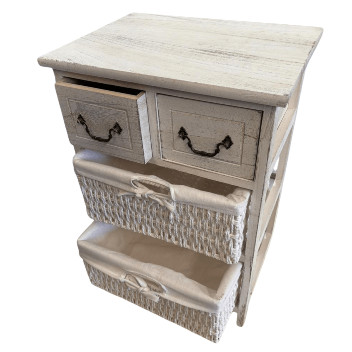 CAJONERA COMODA VIVANCO 2 CAJONES TELA RUSTICO2