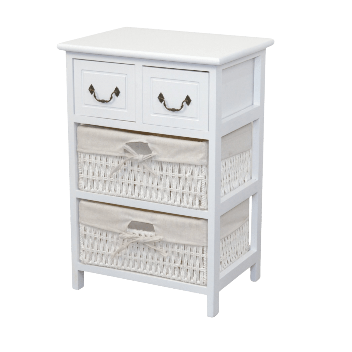 CAJONERA COMODA VIVANCO 4 CAJONES TELA BLANCO3