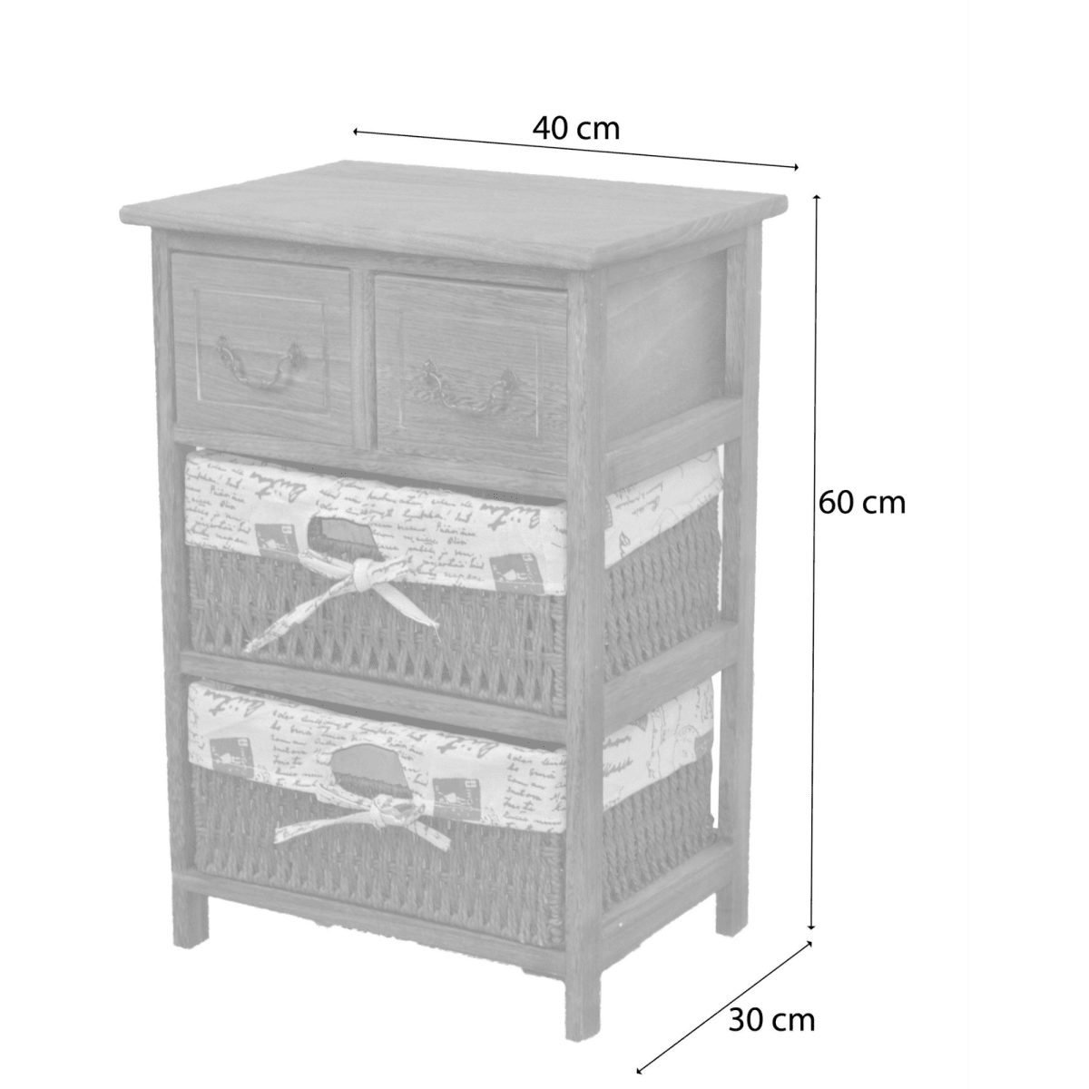 CAJONERA COMODA VIVANCO 2 CAJONES TELA RUSTICO6