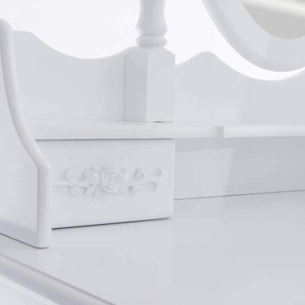 TOCADOR MAQUILLAJE MADERA BANCA + 3 ESPEJOS BLANCO DANIELLA6