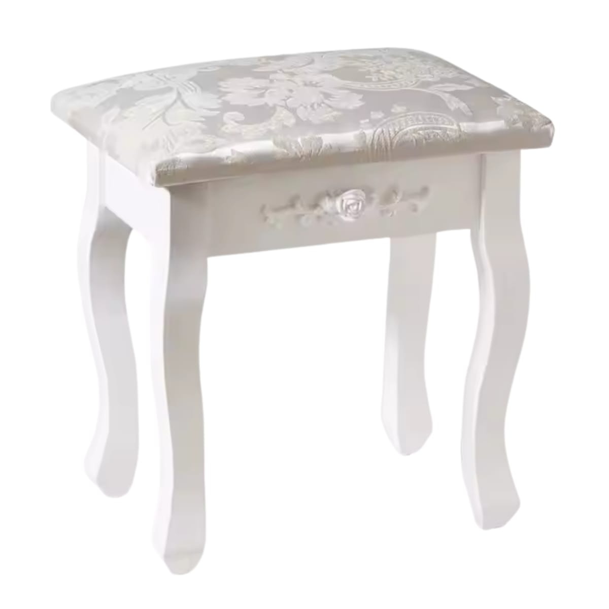 TOCADOR MAQUILLAJE MADERA BANCA + ESPEJO LUZ LED CATERINA7
