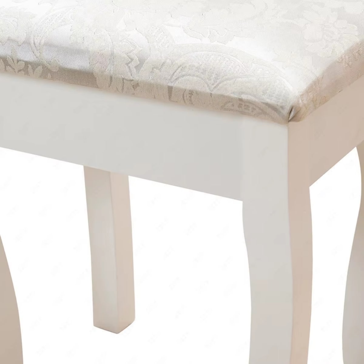 TOCADOR MAQUILLAJE MADERA BANCA + ESPEJO LUZ LED CATERINA8