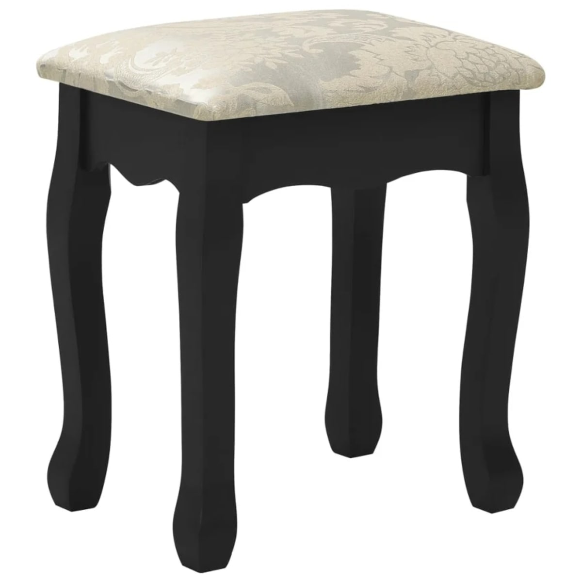 TOCADOR MAQUILLAJE MADERA NEGRO BANCA + ESPEJO VANESA7