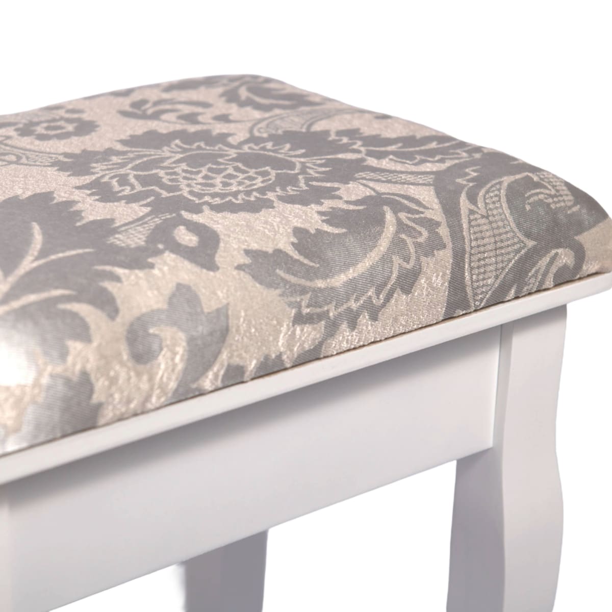 TABURETE DE TOCADOR MADERA BLANCO ROSE ANGELA2