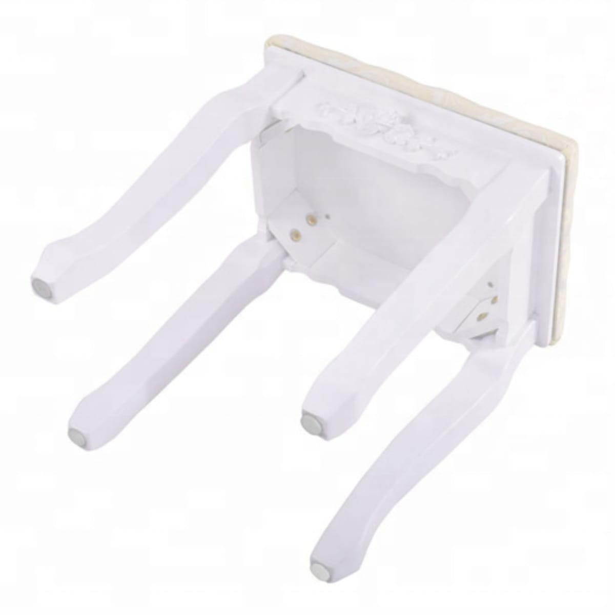 TABURETE DE TOCADOR MADERA BLANCO ROSE ANGELA4