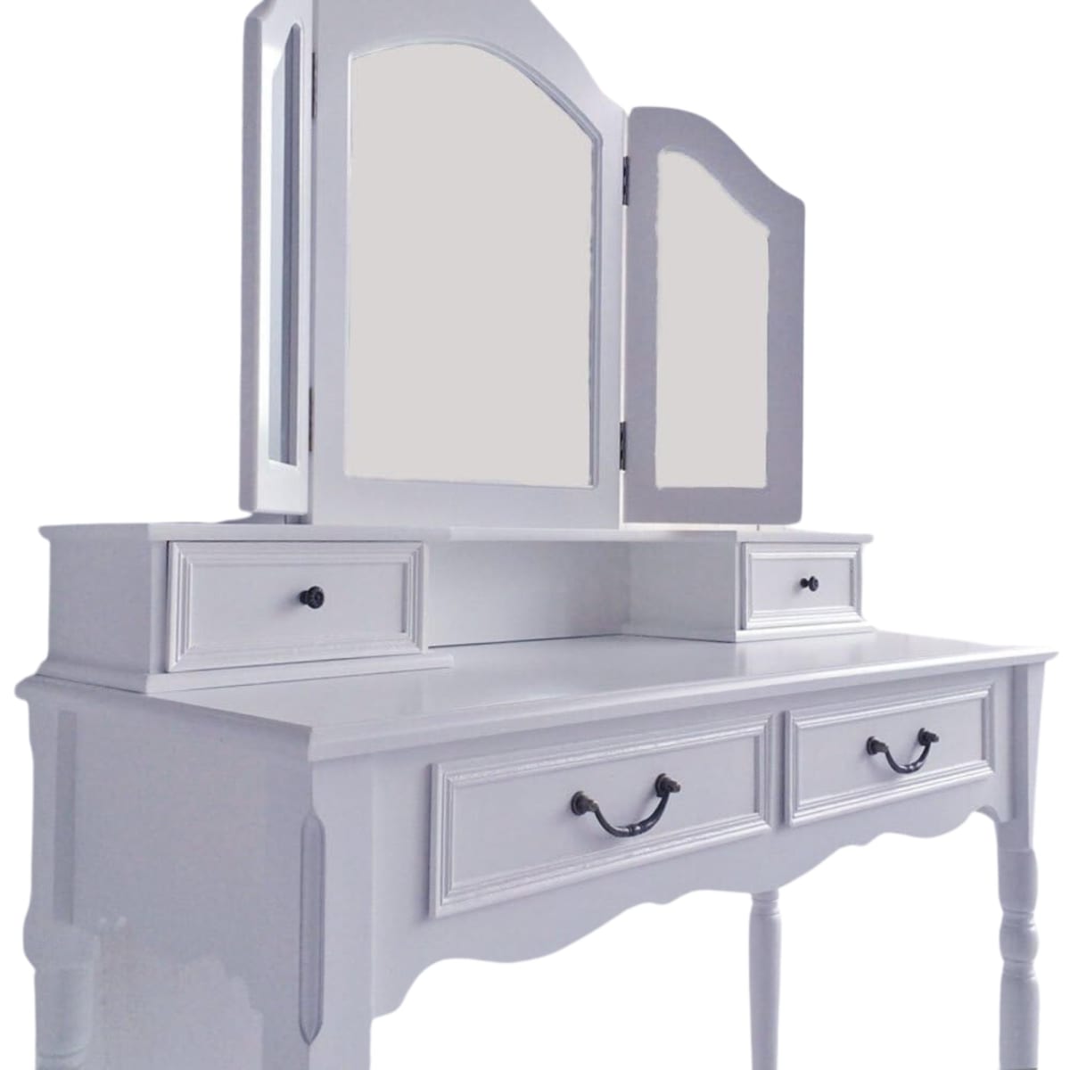 TOCADOR COMODA DE MAQUILLAJE MADERA BANCA + ESPEJO JOSEFA3