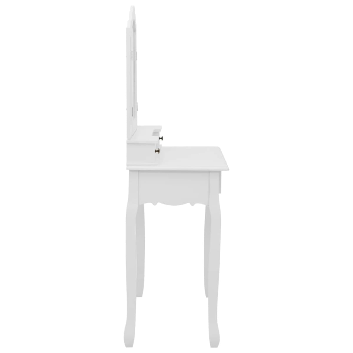 TOCADOR COMODA DE MAQUILLAJE MADERA BANCA + ESPEJO JOSEFA7
