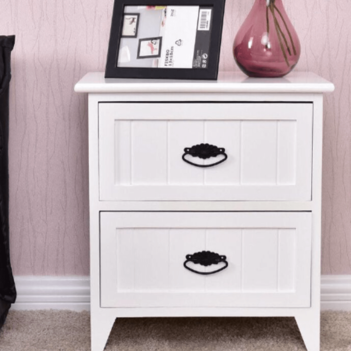 VELADOR DORMITORIO VERONA 2 CAJONES BLANCO2