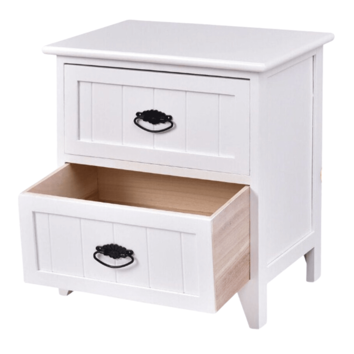 VELADOR DORMITORIO VERONA 2 CAJONES BLANCO4